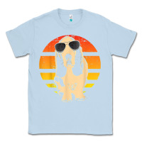 Dusty Blue retro basset hound t shirt men women kids gift t shirt Classic Tee - linhVisuals