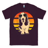Plum retro basset hound t shirt men women kids gift t shirt Classic Tee - linhVisuals
