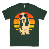 Sports Green retro basset hound t shirt men women kids gift t shirt Classic Tee - linhVisuals