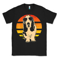 Black retro basset hound t shirt men women kids gift t shirt Classic Tee - linhVisuals