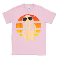 Bubblegum Pink retro basset hound t shirt men women kids gift t shirt Classic Tee - linhVisuals