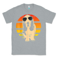 Heather Grey retro basset hound t shirt men women kids gift t shirt Classic Tee - linhVisuals
