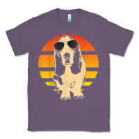 Lavender retro basset hound t shirt men women kids gift t shirt Classic Tee - linhVisuals