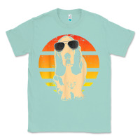 Seafoam retro basset hound t shirt men women kids gift t shirt Classic Tee - linhVisuals