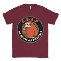 Burgundy as slow as possible Classic Tee - linhVisuals