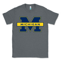 Charcoal Heather michigan Classic Tee - linhVisuals