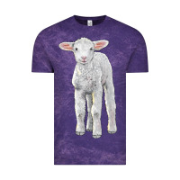 Cloud Purple merino wool baby sheep Vintage Tee - LillyAllenDesigns