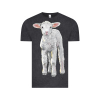 Vintage Black merino wool baby sheep Vintage Tee - LillyAllenDesigns