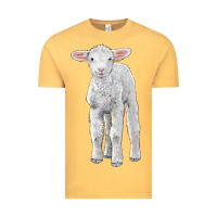 Vintage Mustard merino wool baby sheep Vintage Tee - LillyAllenDesigns
