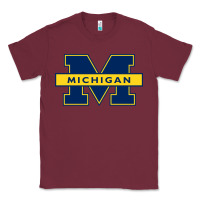 Burgundy michigan Classic Tee - linhVisuals