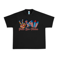 Black peace love freedom Urban Heavy Tee - RacoonDesign