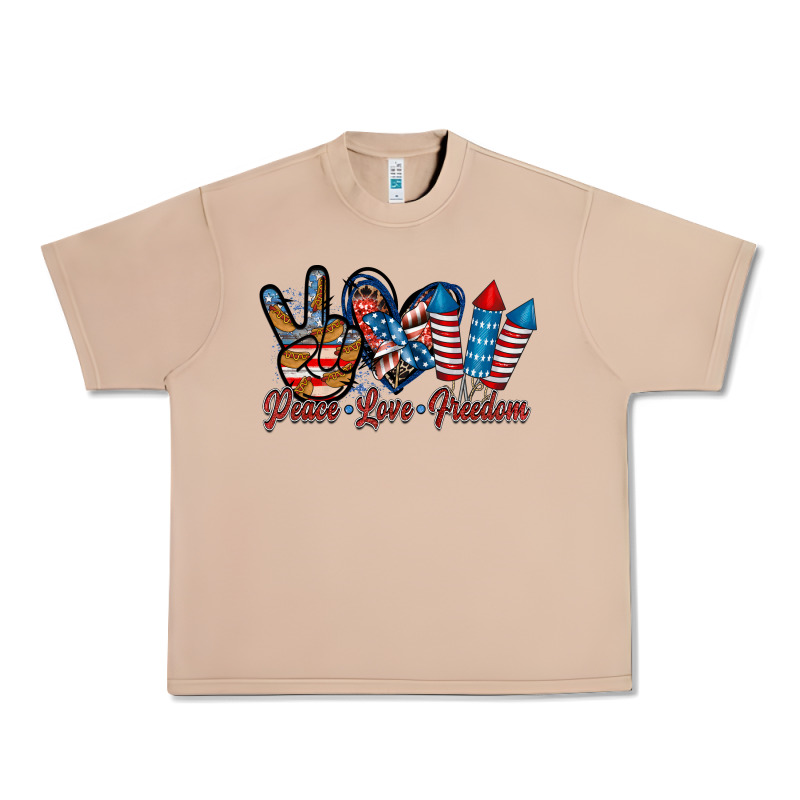 Peace Love Freedom Urban Heavy Tee by RacoonDesign | Teevron