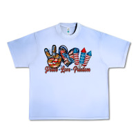 Grape Ice peace love freedom Urban Heavy Tee - RacoonDesign