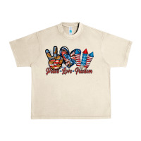 Sandshell peace love freedom Urban Heavy Tee - RacoonDesign
