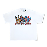 White peace love freedom Urban Heavy Tee - RacoonDesign