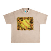 French Oak watercolor glitter leopard softball background Urban Heavy Tee - RanaPortraitStore