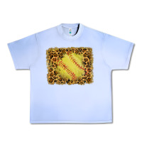 Grape Ice watercolor glitter leopard softball background Urban Heavy Tee - RanaPortraitStore