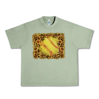 Oil Green watercolor glitter leopard softball background Urban Heavy Tee - RanaPortraitStore