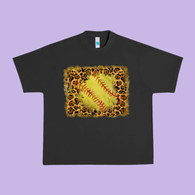 Watercolor Glitter Leopard Softball Background Urban Heavy Tee Designed By Ranaportraitstore