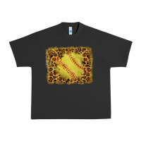 Pigment Black watercolor glitter leopard softball background Urban Heavy Tee - RanaPortraitStore
