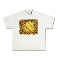 Pistachio watercolor glitter leopard softball background Urban Heavy Tee - RanaPortraitStore