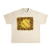 Sandshell watercolor glitter leopard softball background Urban Heavy Tee - RanaPortraitStore