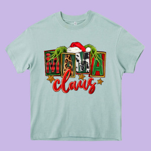 Christmas Mama Claus Heavy Core Tee Designed By Fadigitalartstudio