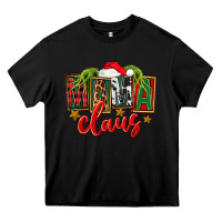Black Christmas mama Claus Heavy Core Tee - FaDigitalArtStudio