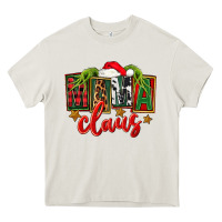 Cream Christmas mama Claus Heavy Core Tee - FaDigitalArtStudio