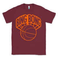 Burgundy Bing Bong New York Classic Tee - linhVisuals