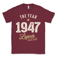 Burgundy The Year 1947 - 75th Birthday Vintage Classic Classic Tee - linhVisuals