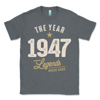 Charcoal Heather The Year 1947 - 75th Birthday Vintage Classic Classic Tee - linhVisuals