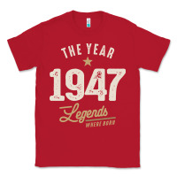 Red The Year 1947 - 75th Birthday Vintage Classic Classic Tee - linhVisuals