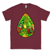 Burgundy st.patrick's teardrop earrings Classic Tee - FaDigitalArtStudio