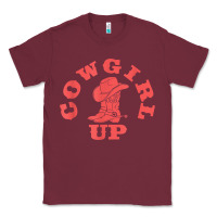 Burgundy cowgirl up leopad hat boot rodeo western country southern t shirt Classic Tee - linhVisuals