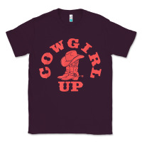 Plum cowgirl up leopad hat boot rodeo western country southern t shirt Classic Tee - linhVisuals