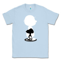 Dusty Blue peanuts shadow silhouette Classic Tee - linhVisuals