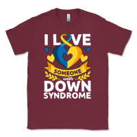 Burgundy down syndrome awareness month special needs love Classic Tee - linhVisuals