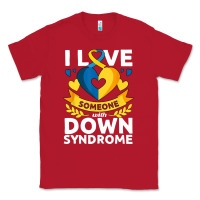 Red down syndrome awareness month special needs love Classic Tee - linhVisuals