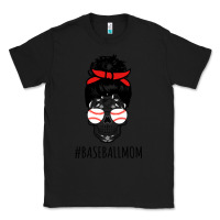Black Baseball Mom Skull Classic Tee - linhVisuals