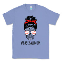 Colony Blue Baseball Mom Skull Classic Tee - linhVisuals
