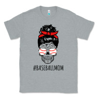 Heather Grey Baseball Mom Skull Classic Tee - linhVisuals