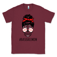 Burgundy Baseball Mom Skull Classic Tee - linhVisuals
