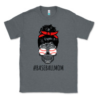 Charcoal Heather Baseball Mom Skull Classic Tee - linhVisuals