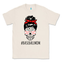Natural Baseball Mom Skull Classic Tee - linhVisuals