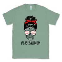Sage Baseball Mom Skull Classic Tee - linhVisuals