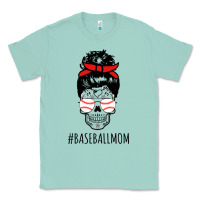 Seafoam Baseball Mom Skull Classic Tee - linhVisuals