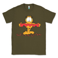 Army Green garfiel Classic Tee - linhVisuals