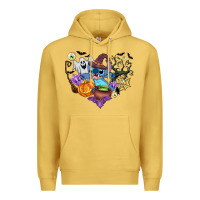 Stitch Heart Halloween Premium Hoodie | Teevron