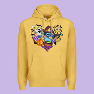Stitch Heart Halloween Premium Hoodie Designed By Adodesignshop